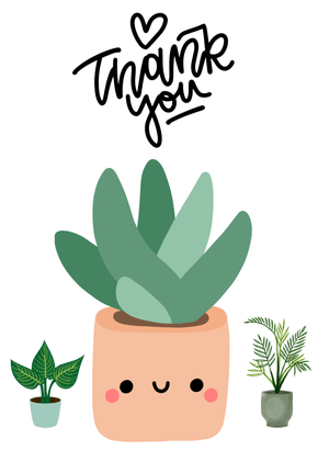 Thank You Card: Thank You Succulent Art