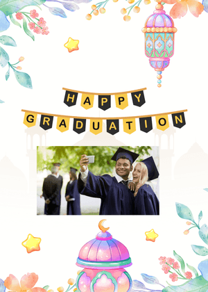 Happy Graduation Card: Graduates Celebrating Achievement
