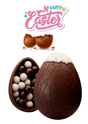 Happy Easter Card: Easter Chocolate Eggs Display