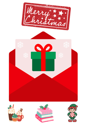 Merry Christmas Card: Festive Christmas Envelope Design