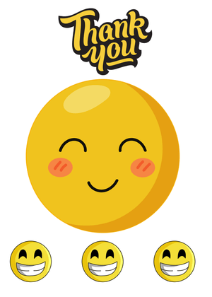 Thank You Card: Smiling Thank You Emoji