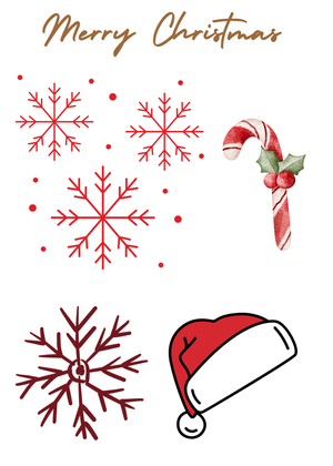 Merry Christmas Card: Festive Christmas Elements