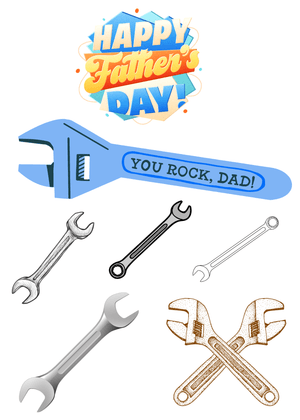Happy Father's Day Card: Happy Father's Day Wrenches