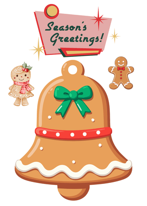 Season's Greetings Card: Season's Greetings with Cookies