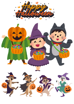 Halloween Canva Greeting Card: Kids in Halloween Costumes
