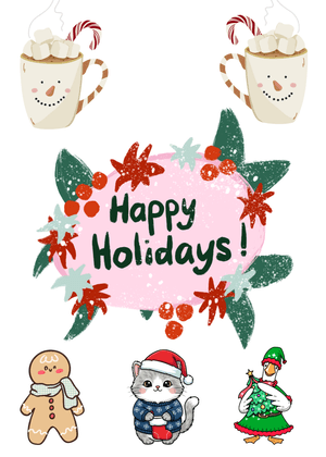 Happy Holidays Card: Festive Holiday Greeting Card