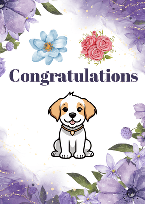 Congratulations Greeting Card: Congratulations with Cute Puppy
