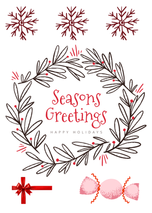 Season's Greetings Card: Festive Holiday Greeting Card