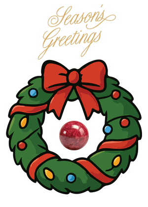 Season's Greetings Card: Festive Holiday Wreath