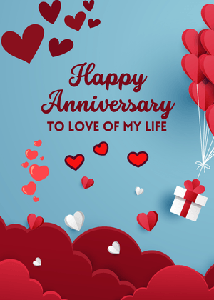 Happy Anniversary Card: Hearts