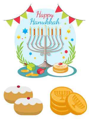 Happy Hanukkah Card: Happy Hanukkah Menorah Celebration