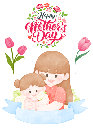 Happy Mother's Day Card: Mother and Child Celebration