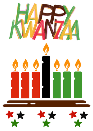 Happy Kwanzaa Card: Colorful Kwanzaa Celebration Graphic