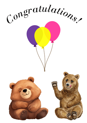 Congratulations Greeting Card: Floral Celebration Card Design