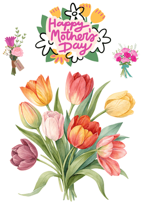 Happy Mother's Day Card: Colorful Tulips for Mother's Day