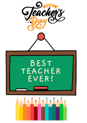 Happy Teacher's Day Card: Chalkboard