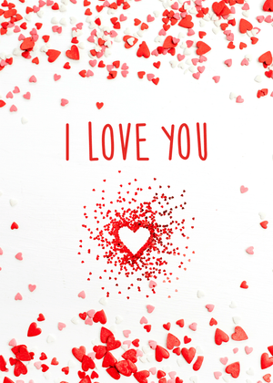 I Love You Card: Romantic Heart Message