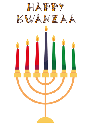 Happy Kwanzaa Card: Kwanzaa Celebration Candles