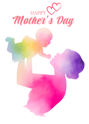 Happy Mother's Day Card: Mother's Day Silhouette