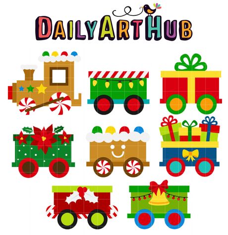 Festive Train Cars (Artwork)