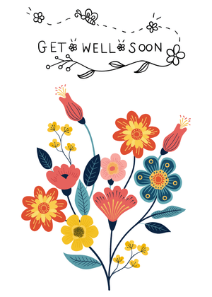 Get Well Soon Card: Flowers