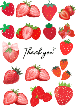 Thank You Card: Strawberry Themed Thank You Compilation