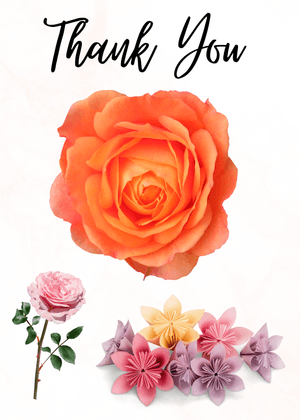 Thank You Card: Flowers