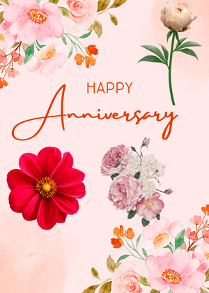 Happy Anniversary Card: Florals &amp; Flowers