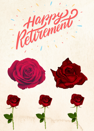 Happy Retirement Card: Roses