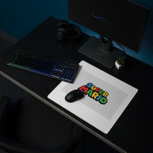 Gaming Mouse Pad with "Super Mario" Logo