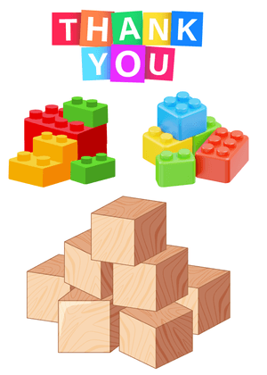 Thank You Card: Colorful Thank You with Blocks