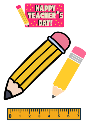 Happy Teacher's Day Card: Teacher's Day Celebration Design