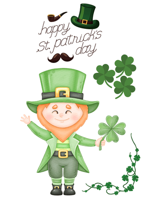 St. Patrick's Day Card: Happy St. Patrick's Day Leprechaun