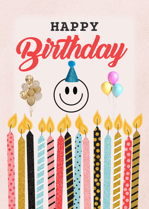Happy Birthday Greeting Card: Colorful Birthday Celebration