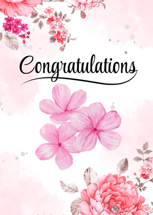 Congratulations Greeting Card: Floral Congratulations Card