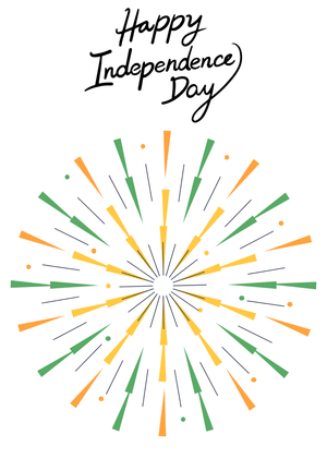 Happy Independence Day Card: Independence Day Celebration Graphic