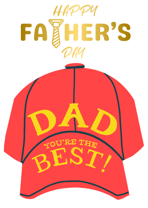Happy Father's Day Card: Father's Day Red Cap Design