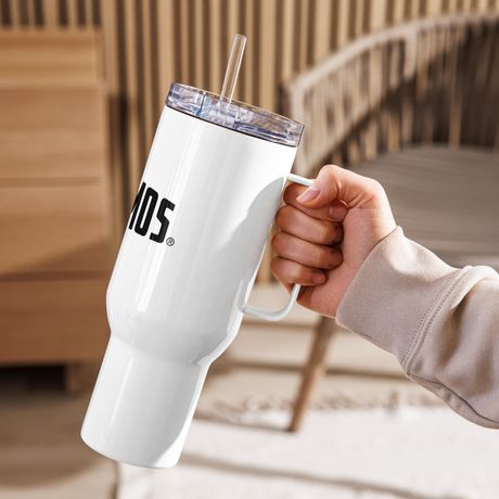 White Thermos Tumbler Mug