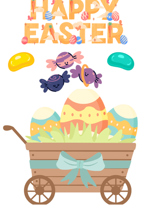 Happy Easter Card: Colorful Easter Celebration