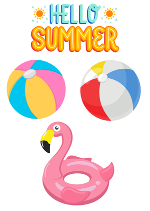 Hello Summer Card: Hello Summer Beach Fun