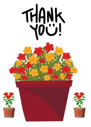 Thank You Card: Floral Thank You Card Design