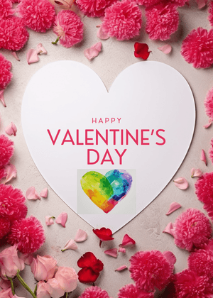Happy Valentine's Day Card: Heart-Shaped Valentine's Day Card