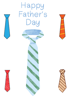 Happy Father's Day Card: Father's Day Ties Design