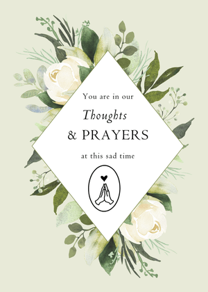 Thoughts &amp; Prayers Card: Thoughtful Floral Sympathy Card