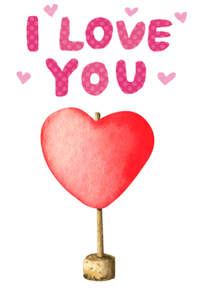 I Love You with Hearts Card: Heart and Love Message