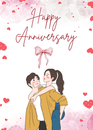 Happy Anniversary Card: Couple Celebrating Anniversary