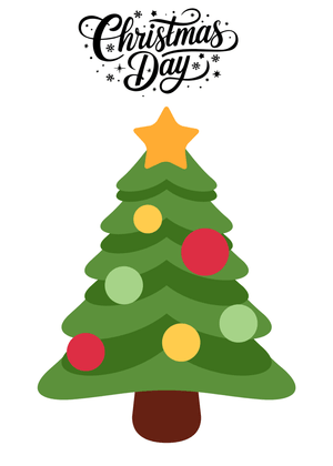 Christmas Day Card: Festive Christmas Tree