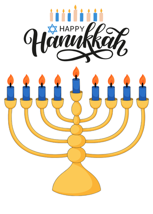 Happy Hanukkah Card: Hanukkah Menorah Celebration