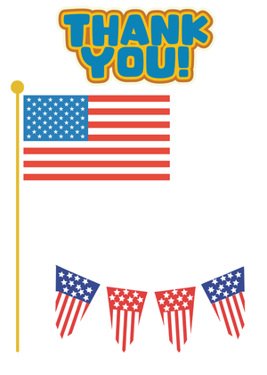Thank You Card: Patriotic Thank You Banner