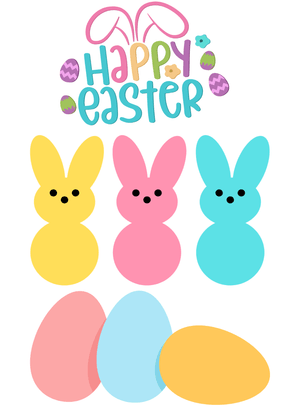 Happy Easter Card: Happy Easter Bunny and Egg Design